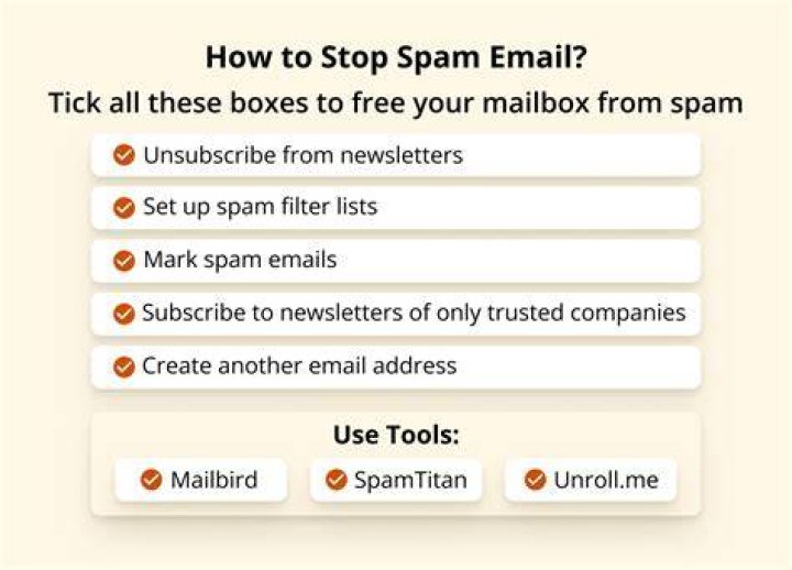 How do you stop receiving spam emails?