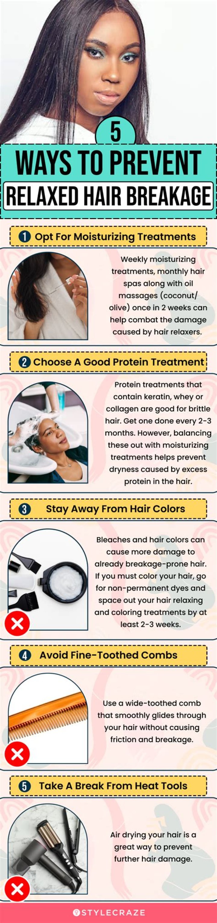 How do you stop relaxed hair from breaking?