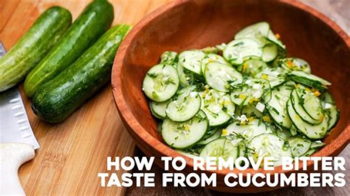 How do you take the bitterness out of a cucumber?