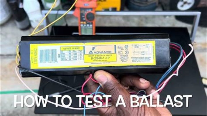 How do you test an electronic fluorescent ballast?