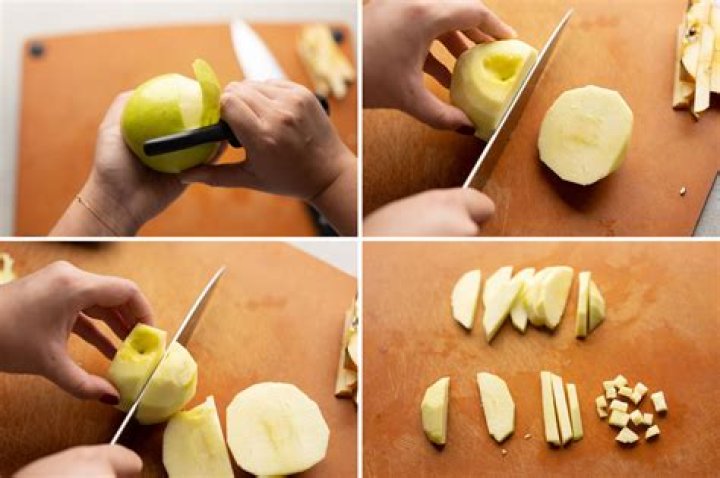 How do you thinly slice apples for pie?