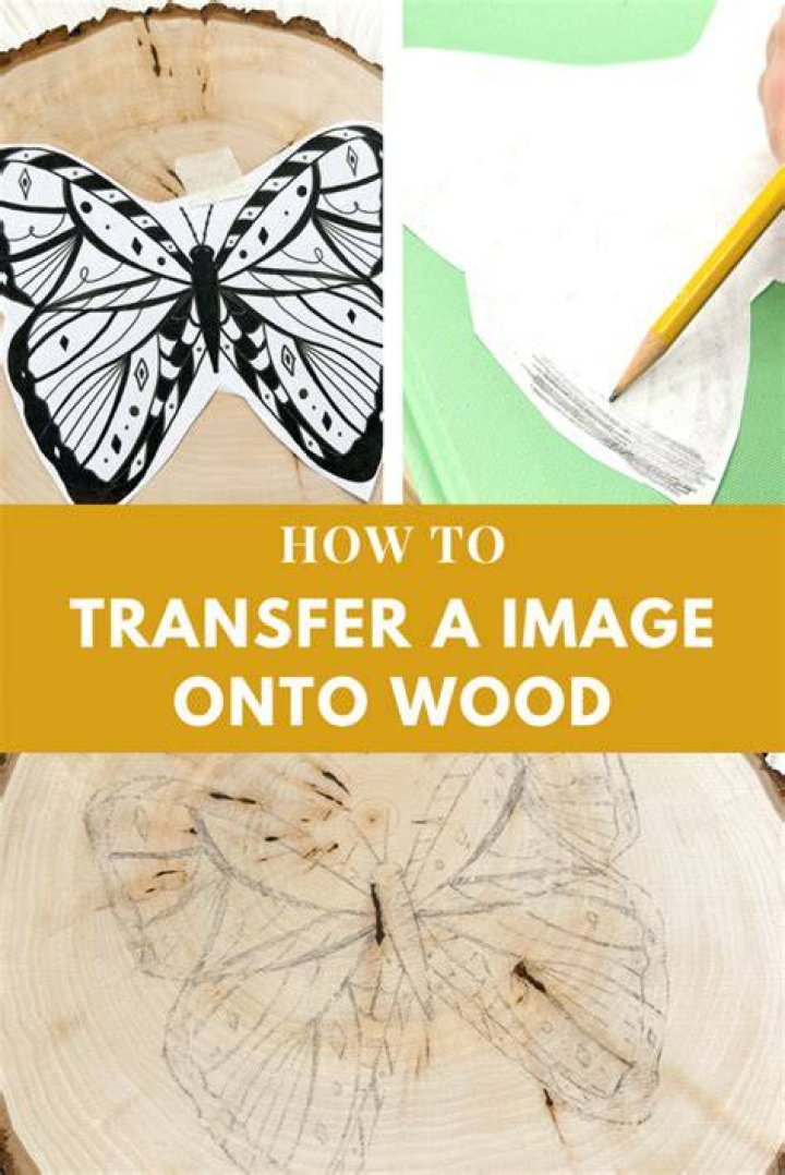 How do you transfer a photo onto wood with wax paper?