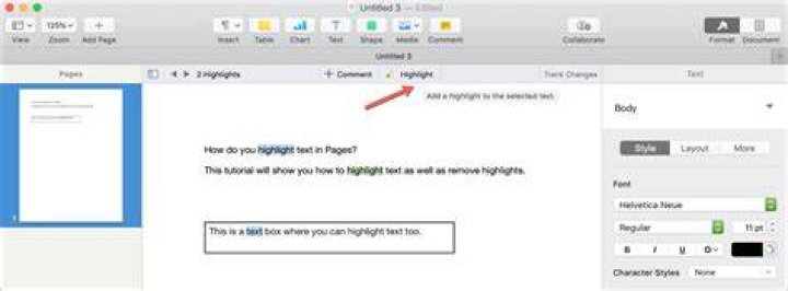How do you unhighlight on pages?