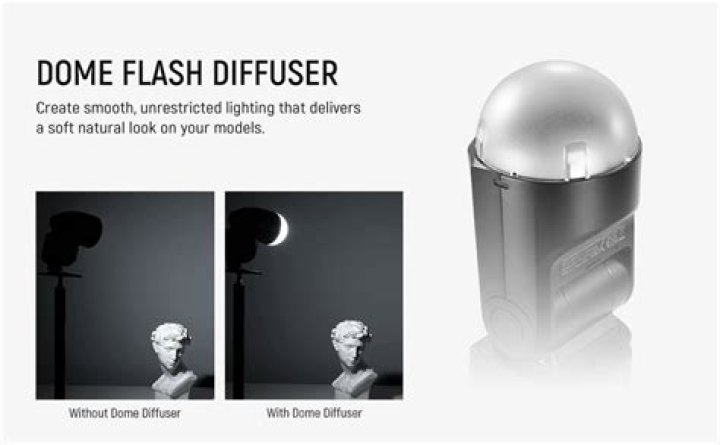 How do you use a dome flash diffuser?