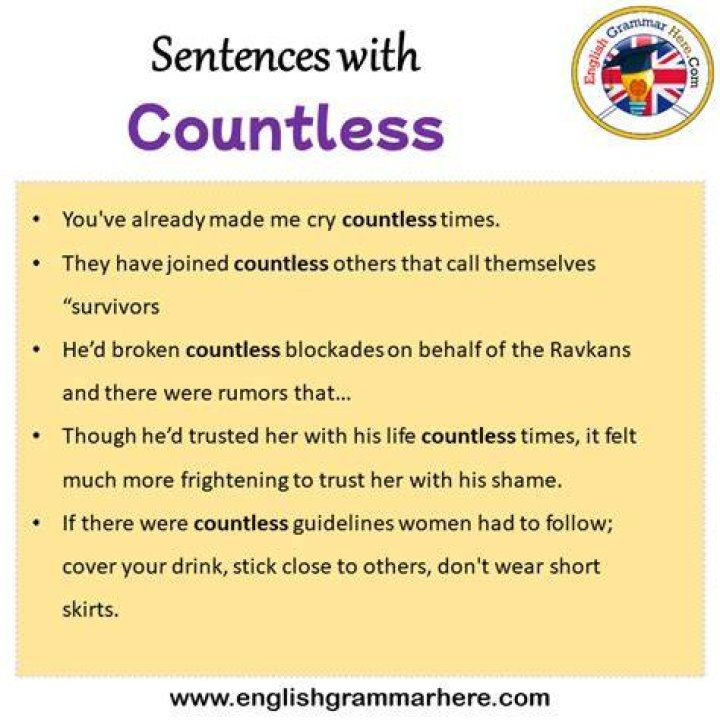 How do you use countless in a sentence?