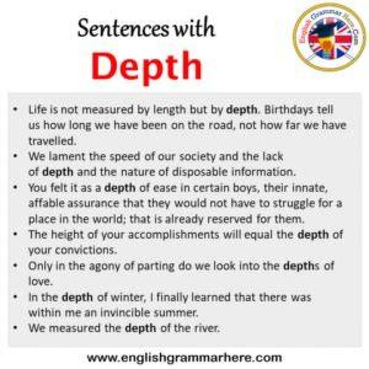 How do you use depth in a sentence?
