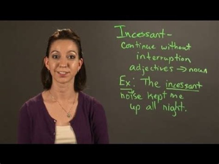 How do you use incessant in a sentence?