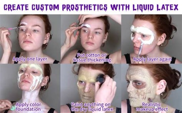How do you use liquid latex Halloween makeup?