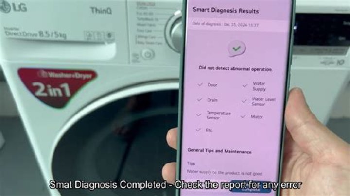 How do you use smart diagnosis on LG dryer?