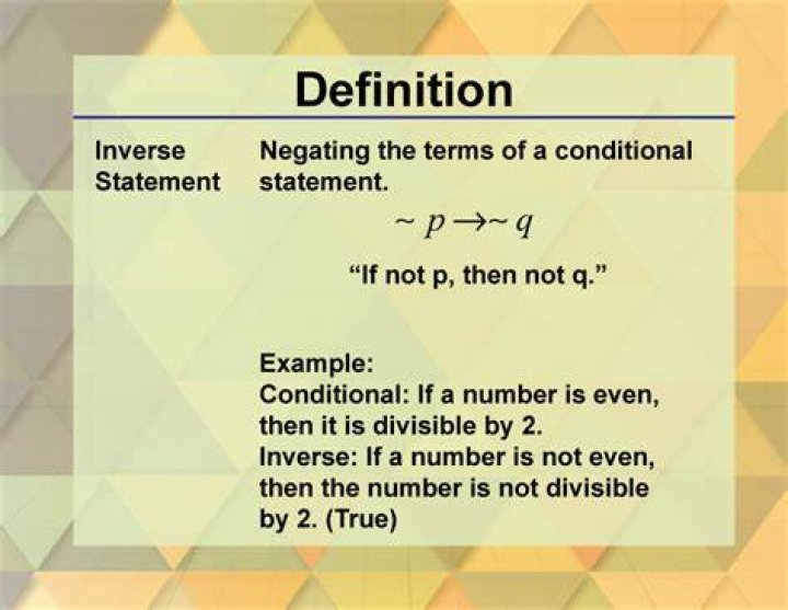 How do you write a inverse statement?