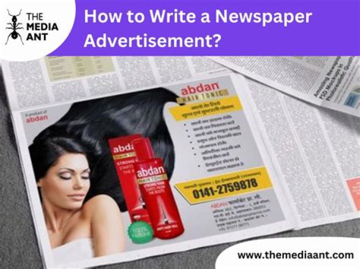 How do you write a newspaper advertisement?
