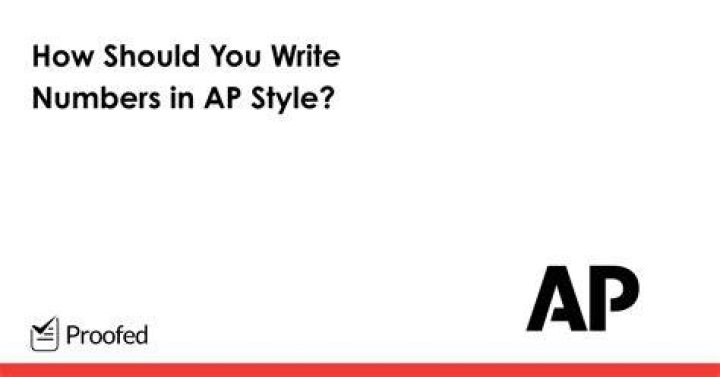How do you write numbers in AP style?