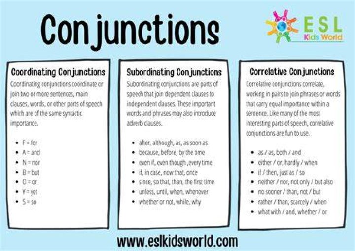 How does a conjunction work in a sentence?