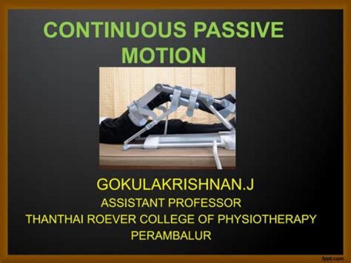 How does a continuous passive motion machine work?