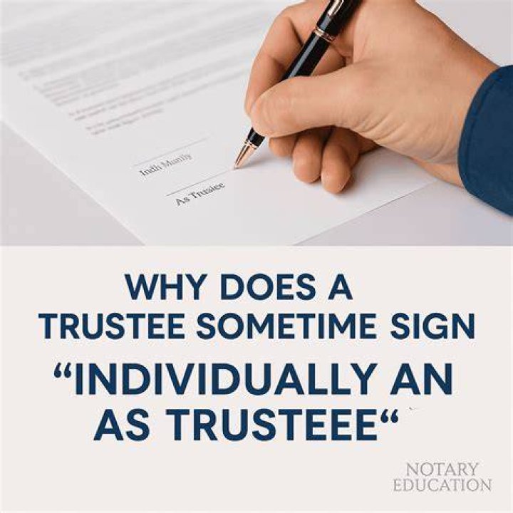 How does a trustee sign a trust?