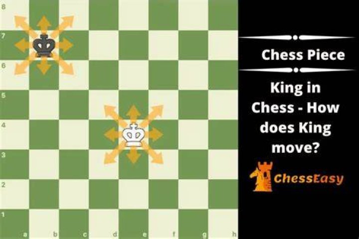 How does the king move in chess?