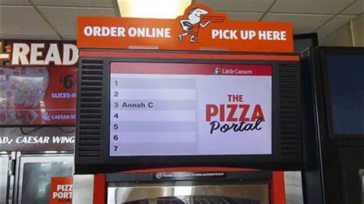 How does the pizza portal work at Little Caesars?