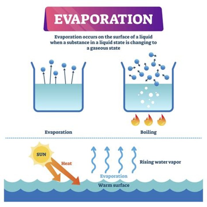 How does the process of evaporation work?