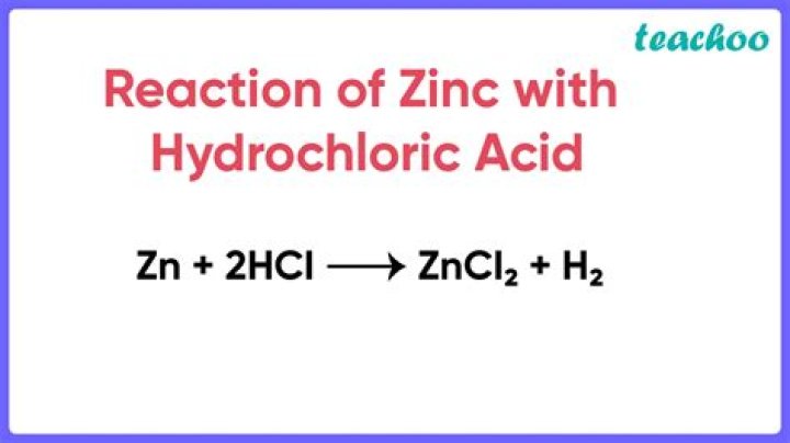 How does Zinc react with hydrochloric acid?
