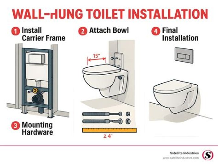 How far does a wall hung toilet stick out?