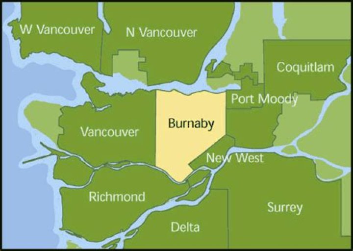 How far is Burnaby from Victoria?