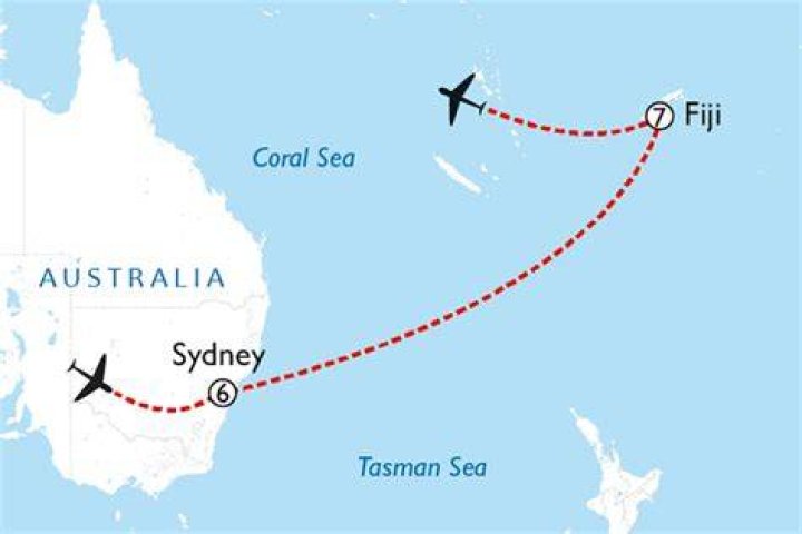 How far is Fiji from Sydney?