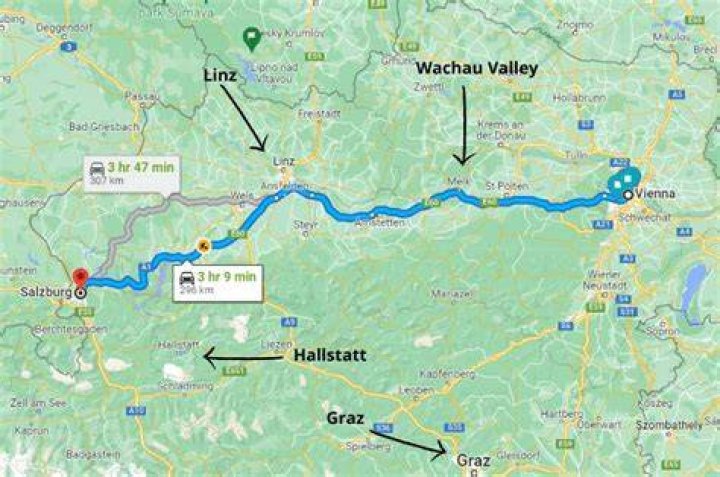 How far is the drive from Vienna to Salzburg?