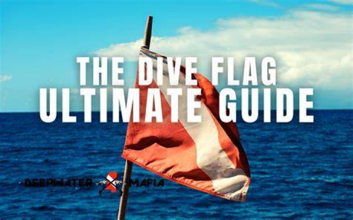 How far must you stay away from a diver down flag?