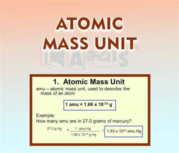 How is atomic mass unit measured?