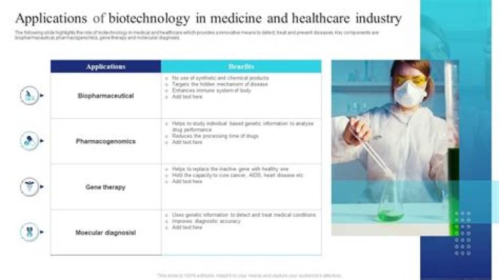 How is biotechnology used in healthcare?