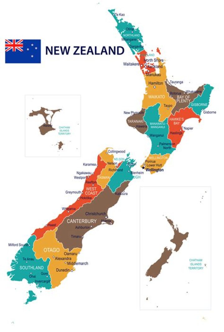 How is New Zealand divided?