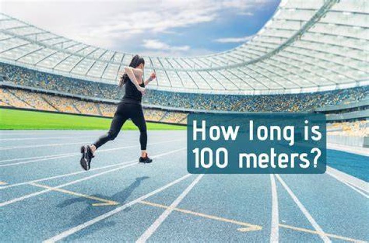 How long is 100 meters on a football field?