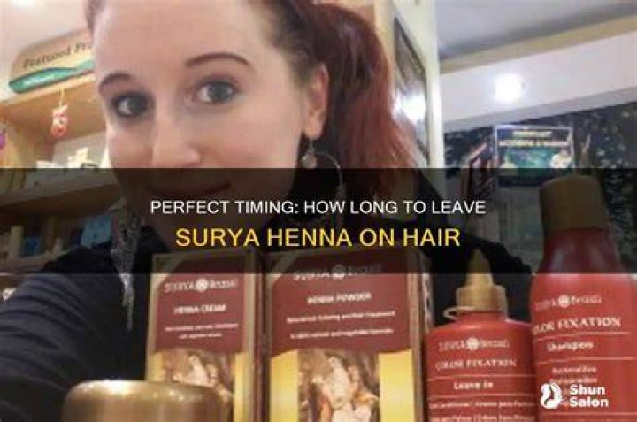 How long should I leave Surya Henna on my hair?