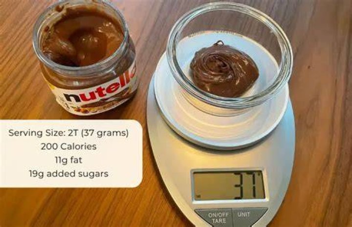 How many calories are in a 400g Nutella jar?