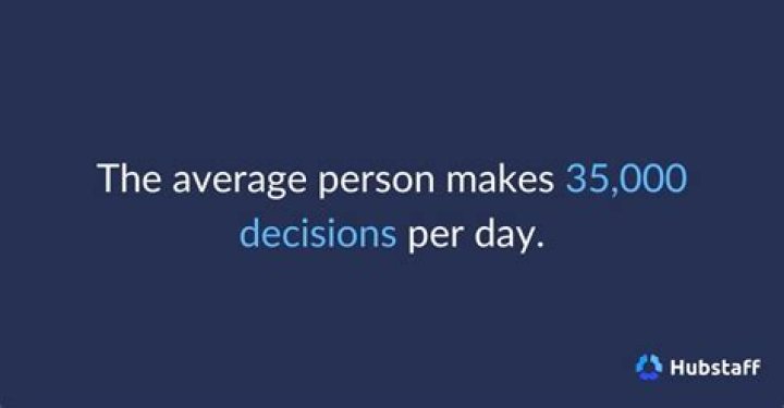 How many decisions per day does an average human make?
