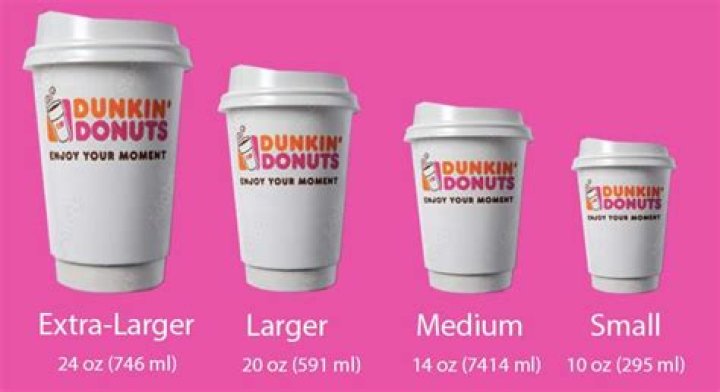 How many ounces is a large Dunkin Cup?