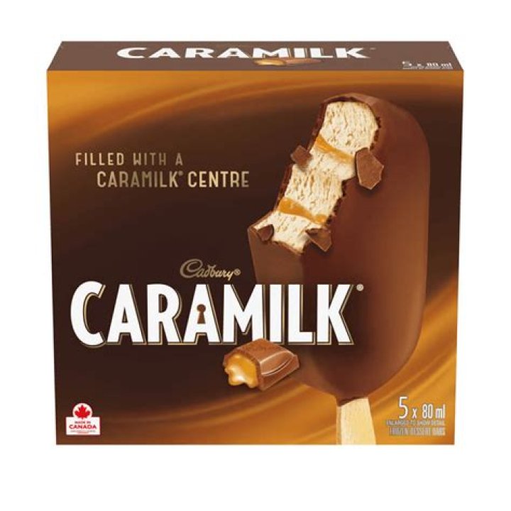 How many squares does a Caramilk bar have?