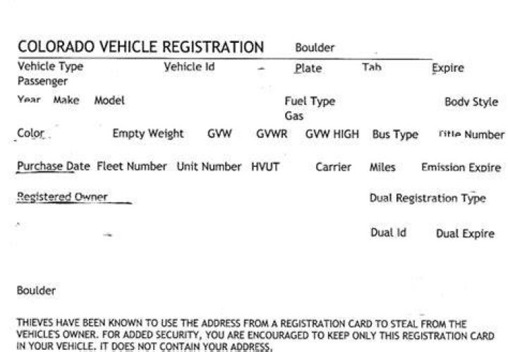 How much does it cost to renew vehicle registration in Colorado?