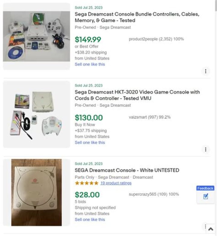 How much is a Dreamcast?