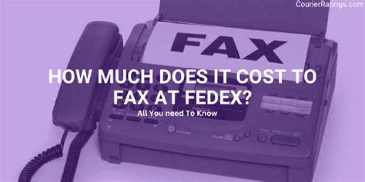 How much is it to send a fax at FedEx?