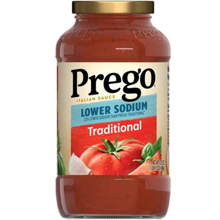 How much sodium is in Prego low sodium spaghetti sauce?