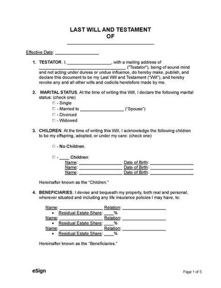 Is a will written on a piece of paper legal?
