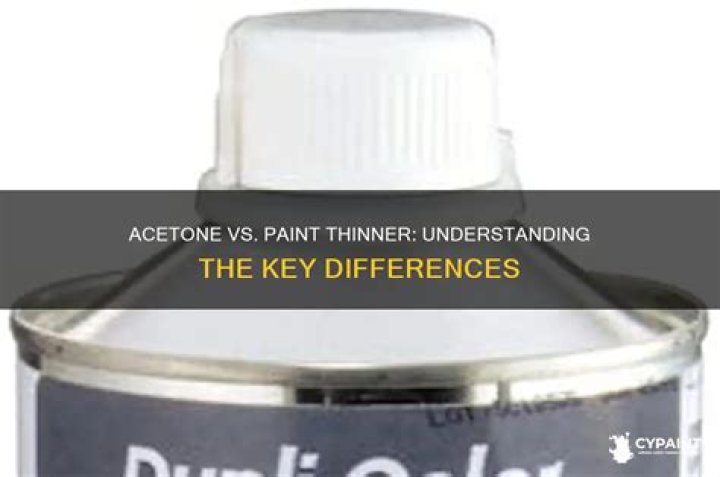 Is acetone and paint thinner the same thing?