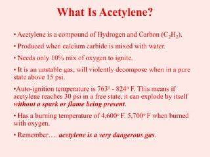 Is acetylene a hazardous substance?