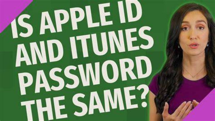 Is Apple ID and iTunes password the same?