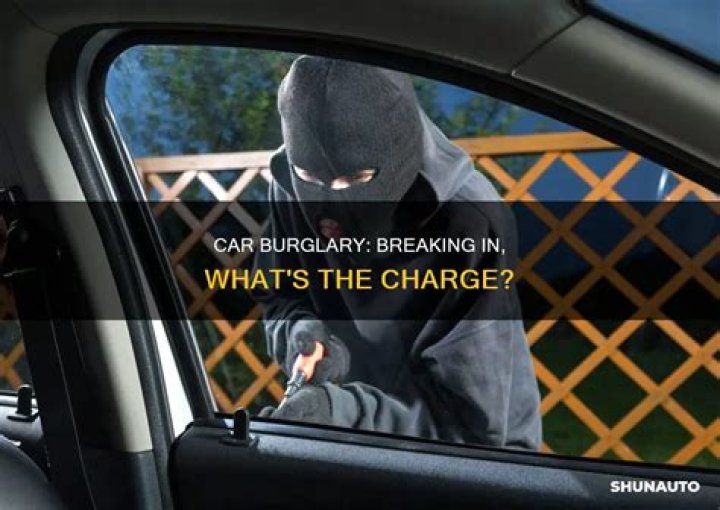 Is breaking into a car burglary?