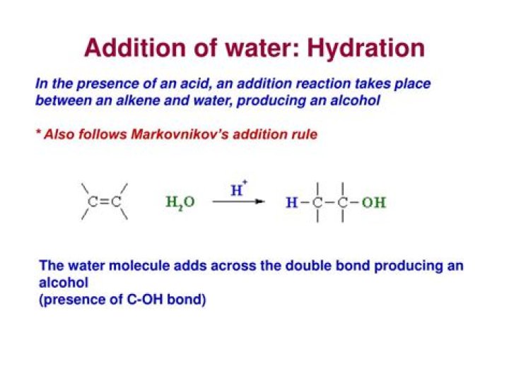 Is hydration an addition reaction?