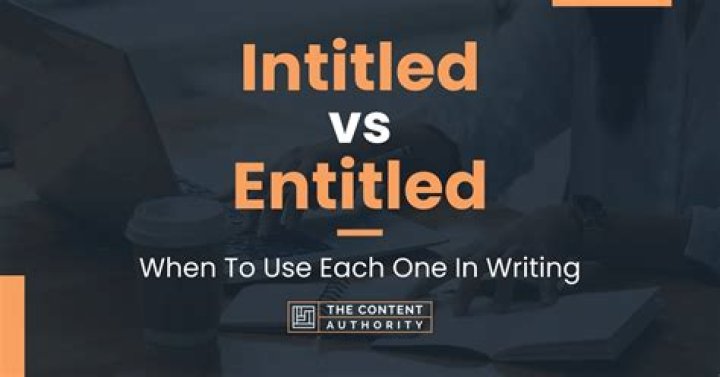 Is it entitled or Intitled?