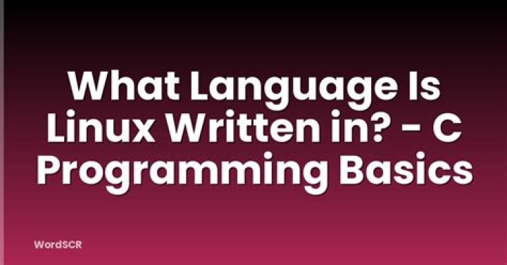Is Linux written in C?