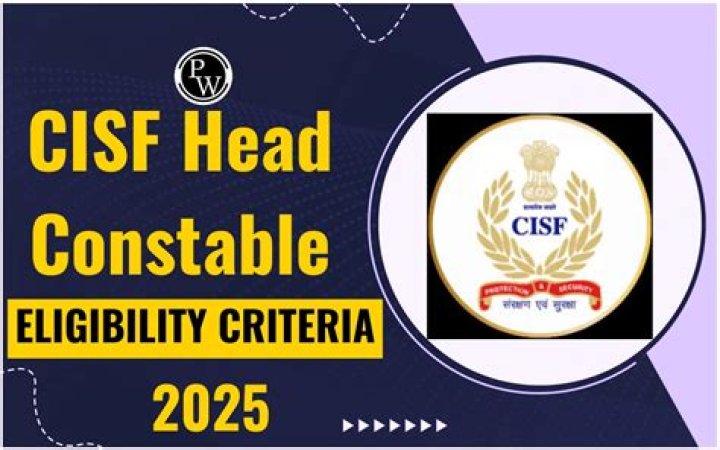 Is running in CISF head constable?
